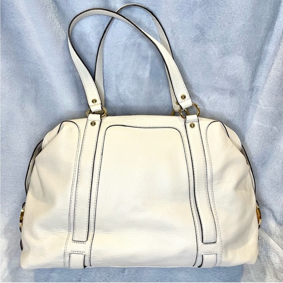 NWT Michael Kors Fulton Vanilla Leather Large Satchel - Picture 7 of 15